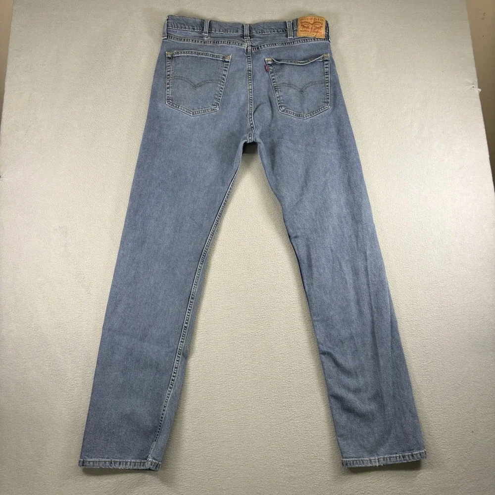 Levi's 501 Men's Jeans W38 L34 Light Wash Blue Denim Straight Leg Stretch